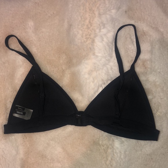 White/Black Triangl Bikini top size small. - Picture 4 of 6